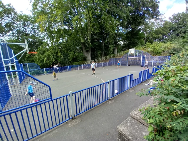 Profile of the basketball court Wharton Park, Durham, United Kingdom