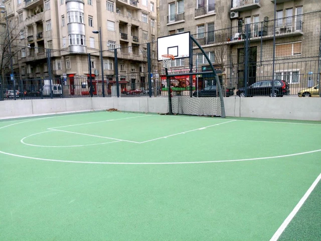 Profile of the basketball court Olimpiai Park, Budapest, Hungary
