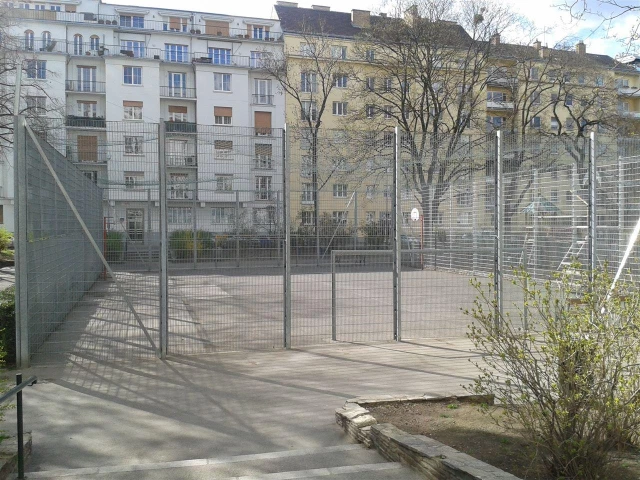 Profile of the basketball court Modenapark, Wien, Austria