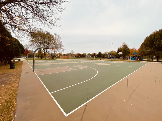 Profile of the basketball court Carefree Park, Arlington Heights, IL, United States