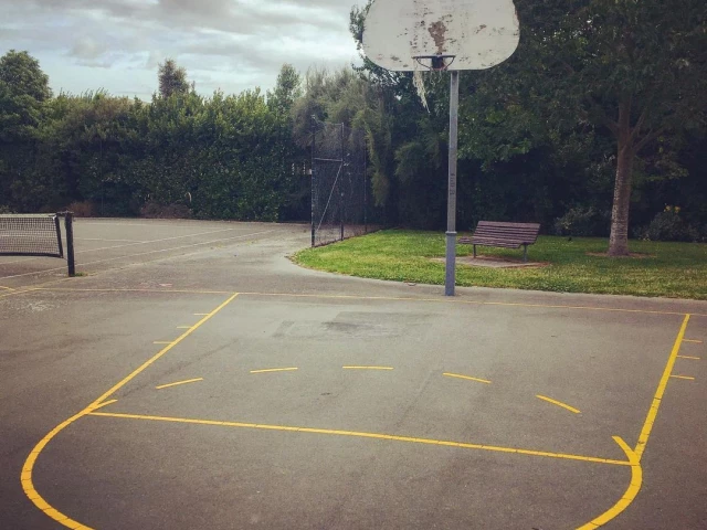 Profile of the basketball court Richardson Playground, Christchurch, New Zealand