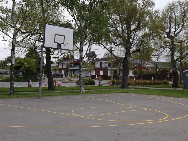 Outdoor court in a suburban park