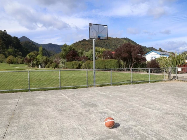 Profile of the basketball court Auckland Street - Youth Park and Dog Exercise Area, Picton, New Zealand