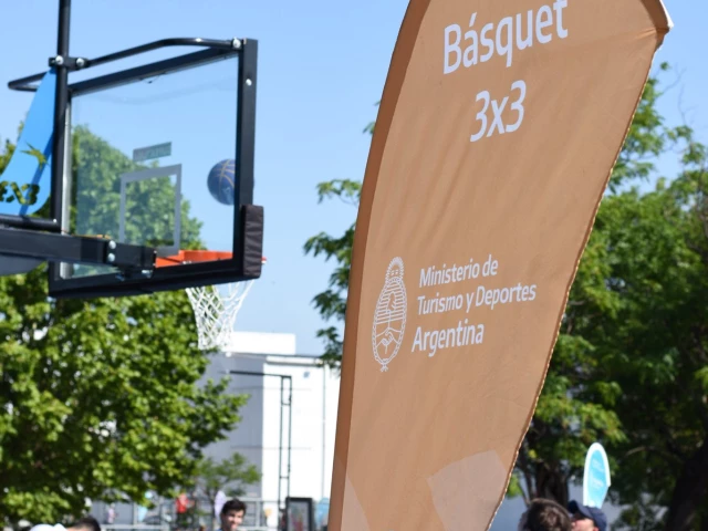 Profile of the basketball court Básquet 3x3 Tecnópolis, Buenos Aires, Argentina