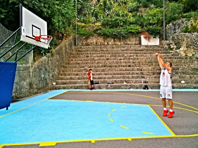 Profile of the basketball court Karača, Herceg Novi, Montenegro
