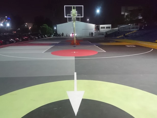 Profile of the basketball court Alberca Olímpica, Ciudad de México, Mexico
