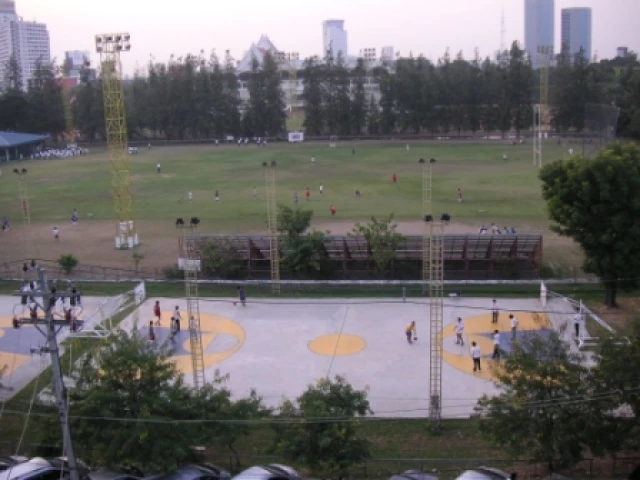 The basketball courts at Kasetsart University