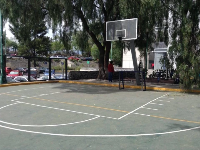 Profile of the basketball court Facultad de Ciencias, UNAM, Ciudad de México, Mexico
