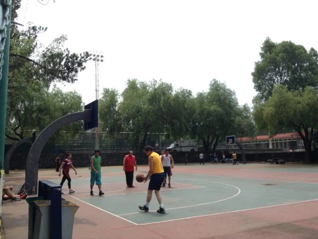 Profile of the basketball court Frontones CU, Ciudad de México, Mexico
