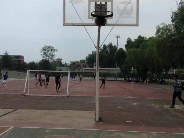 Profile of the basketball court Facultad de Química, CU, Ciudad de México, Mexico