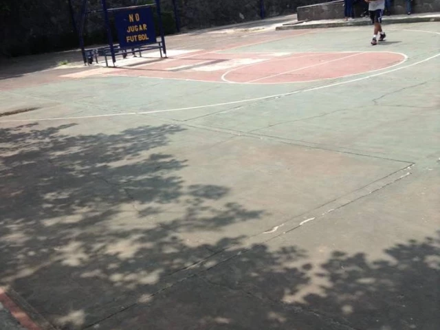 Profile of the basketball court Facultad de Odontología, CU, Ciudad de México, Mexico