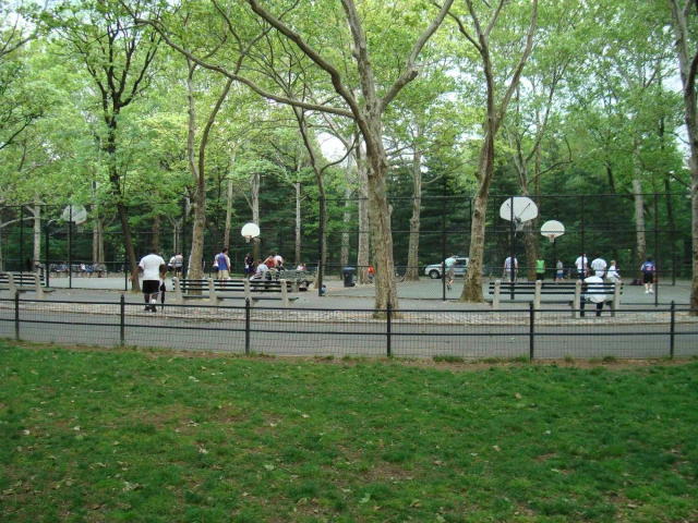 Profile of the basketball court Central Park (Great Lawn), New York City, NY, United States