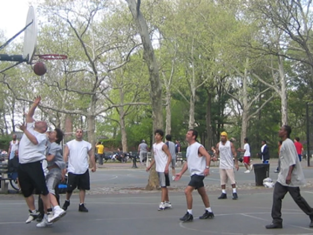 Basketball at Central Park.