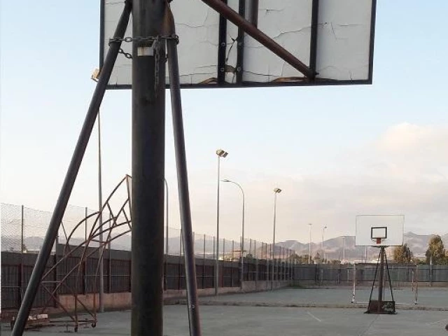 Profile of the basketball court I.E.S. Rey Carlos III, Águilas, Spain