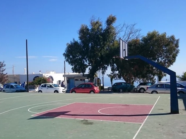 Profile of the basketball court Imerovigli, Imerovigli, Greece