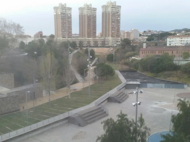 Profile of the basketball court Parc dels torrents, Esplugues de Llobregat, Spain