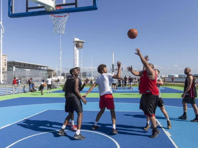 Profile of the basketball court MuMa, Le Havre, France