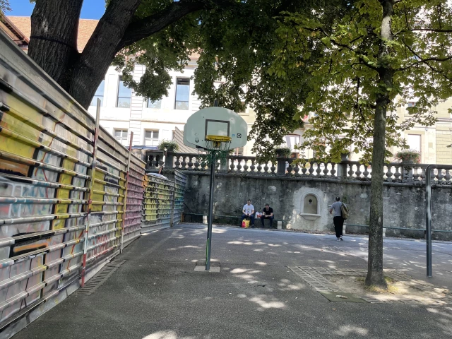 Profile of the basketball court Rampe de la Treille, Geneva, Switzerland