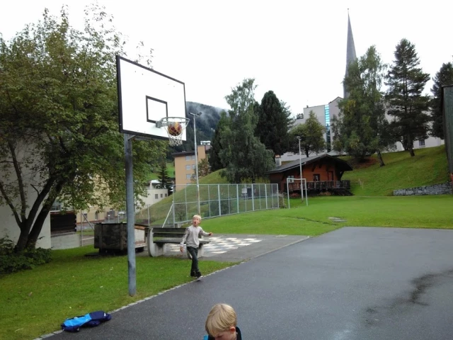 Profile of the basketball court School, Davos Platz, Switzerland