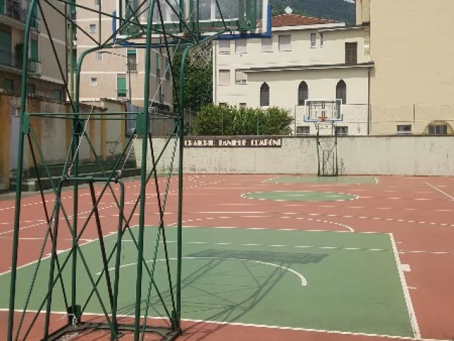 Profile of the basketball court Comboni Playground, Brescia, Italy