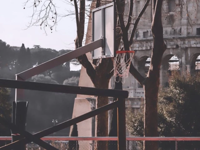 Profile of the basketball court Playground Polveriera, Rome, Italy