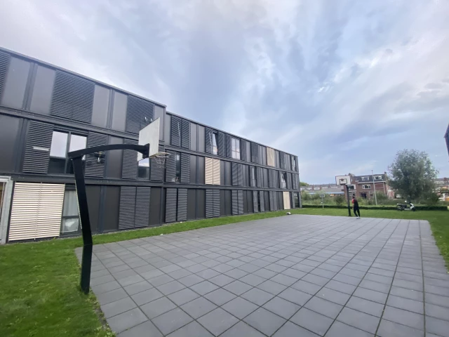 Profile of the basketball court Between the buildings, Groningen, Netherlands