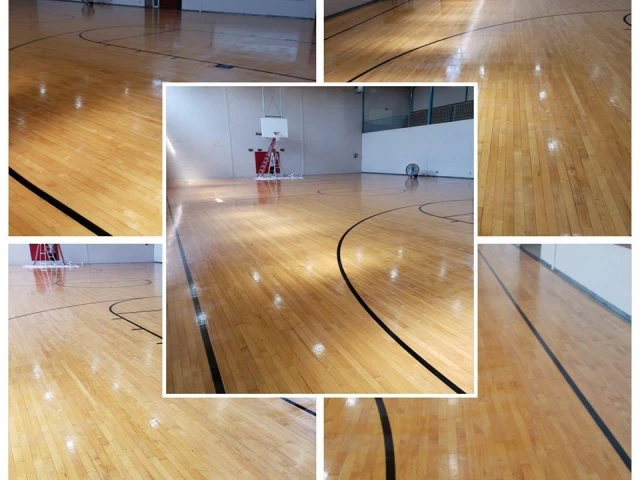 Profile of the basketball court Redeemer Lutheran Church Gym, San Antonio, TX, United States