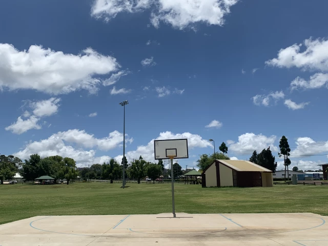 Profile of the basketball court Ernest Peak Park, Drayton, Australia