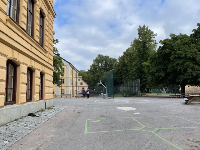 Profile of the basketball court Katarina Södra Skola, Stockholm, Sweden