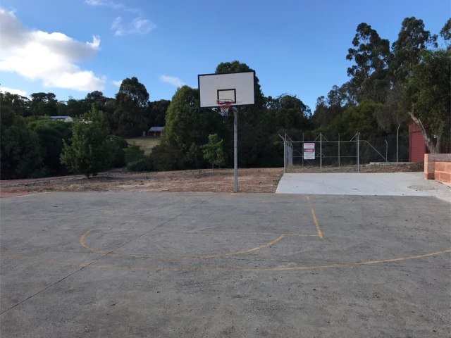 Profile of the basketball court Recreation centre outside court, Bridgetown, Australia
