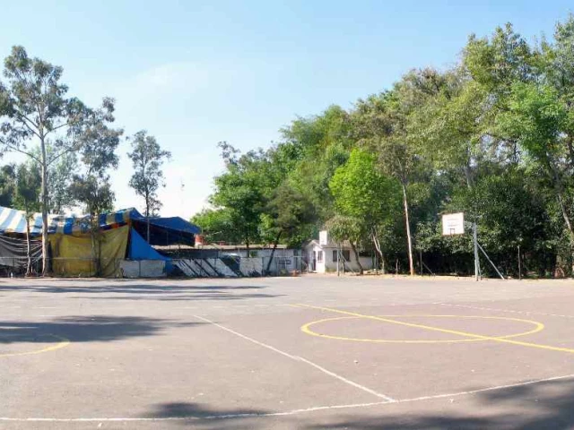 Nice panorama of the Basketball Courts at Viveros de Coyoacán