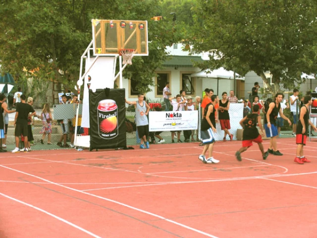 Streetball tournament at Antalya Beach Park.