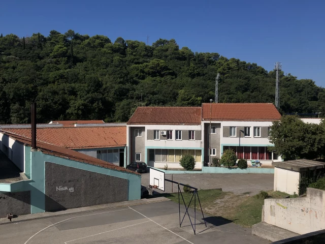 Profile of the basketball court school, Petrovac, Montenegro