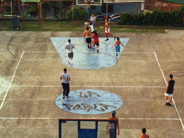 Profile of the basketball court La Perla, San Juan, Puerto Rico
