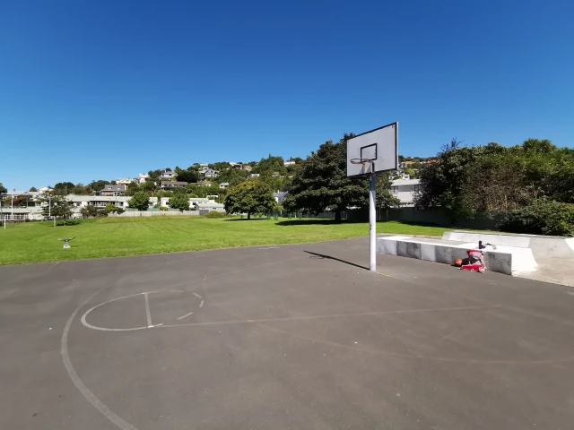 Profile of the basketball court Caversham, Dunedin, New Zealand