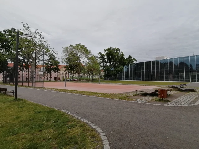 Profile of the basketball court Stadtpark, Dessau-Roßlau, Germany