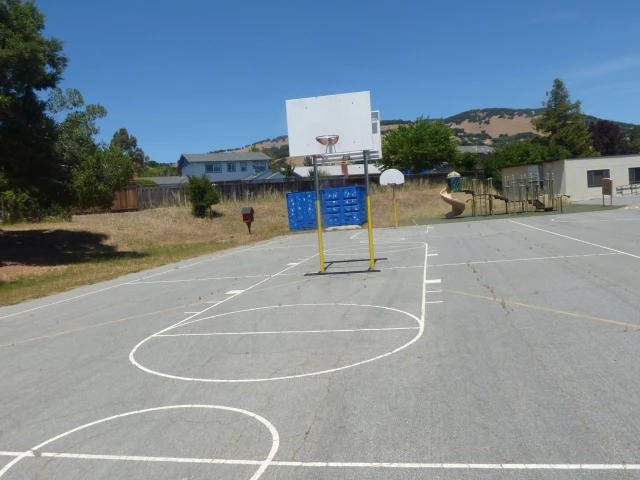 Profile of the basketball court San Ramon Elementary, Novato, CA, United States