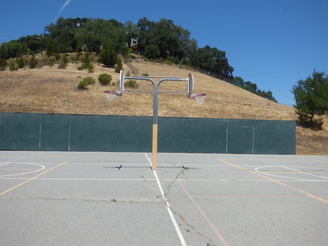 Profile of the basketball court San Jose Middle Schoo, Novato, CA, United States