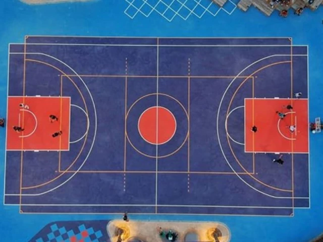 Profile of the basketball court The Block, Dubai, United Arab Emirates