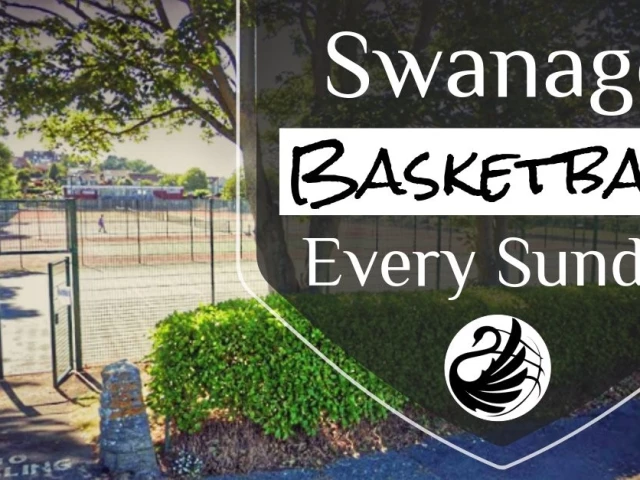 Profile of the basketball court Beach gardens, Swanage, United Kingdom