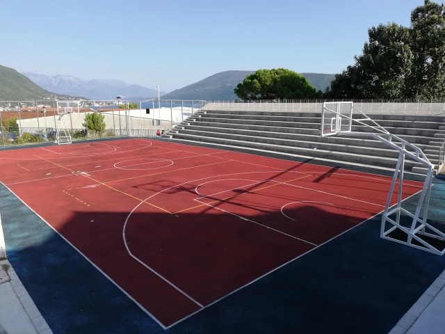 Profile of the basketball court Savina, Herceg Novi, Montenegro
