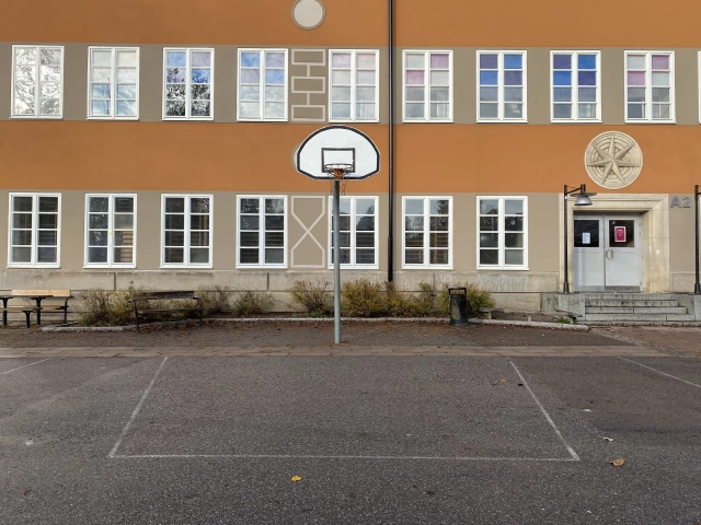 Profile of the basketball court Skarpnäcks Gamla Skola, Johanneshov, Sweden