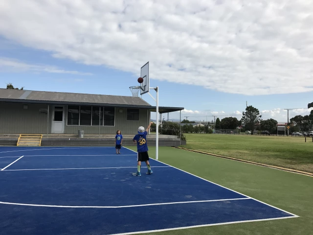 Profile of the basketball court Mount Maunganui College, Tauranga, New Zealand