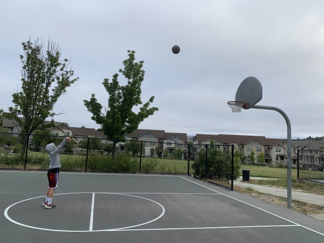 Profile of the basketball court Los Ranchitos Park, San Rafael, CA, United States