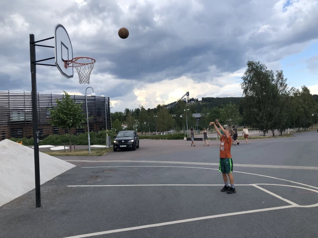 Basketball Court Outside Scandic Lugnet Falun