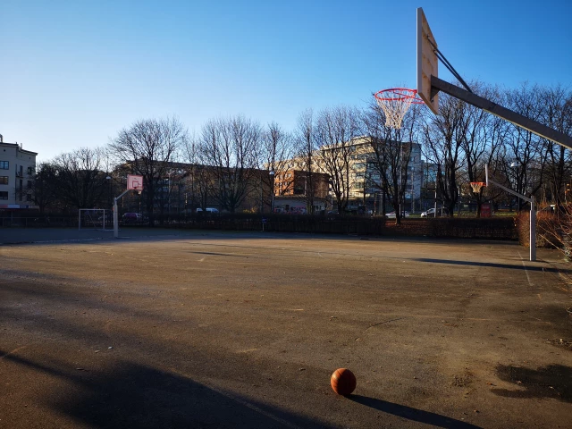 Profile of the basketball court Rivertz’ basketballbaner, Oslo, Norway