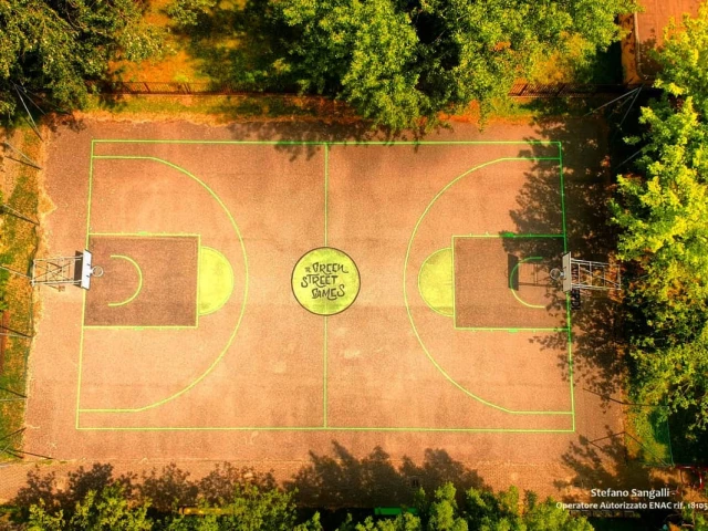 Profile of the basketball court GreenStreetGame court, Carugate, Italy