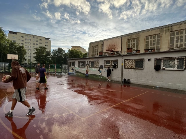 Profile of the basketball court Mazurska, Szczecin, Poland
