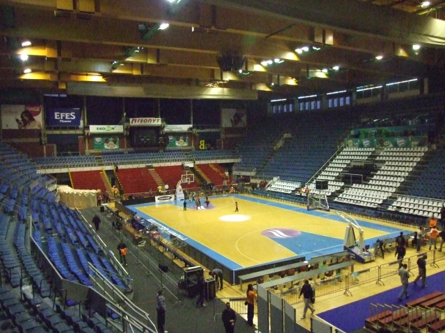 Profile of the basketball court Aleksandar Nikolic Hall, Beograd, Serbia