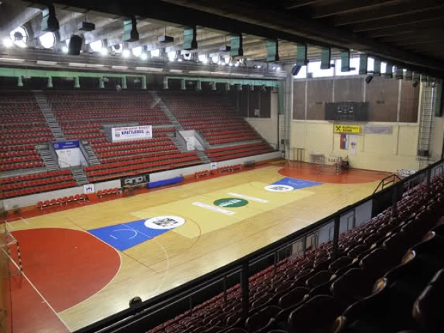 Profile of the basketball court " Jezero " Hall, Kragujevac, Serbia